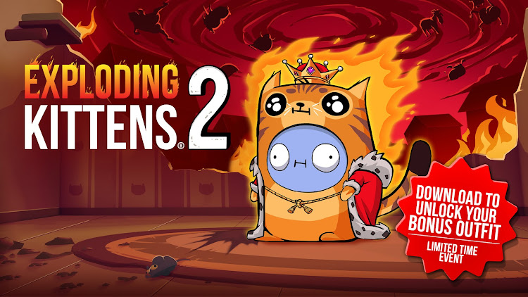 #7. Exploding Kittens® 2 (Android) By: Marmalade Game Studio