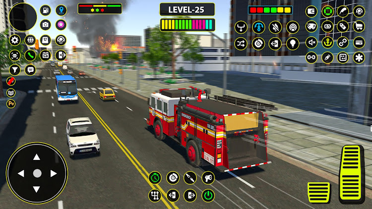 #10. US Firefighter Truck Rescue 3D (Android) By: Bat Cave Studio