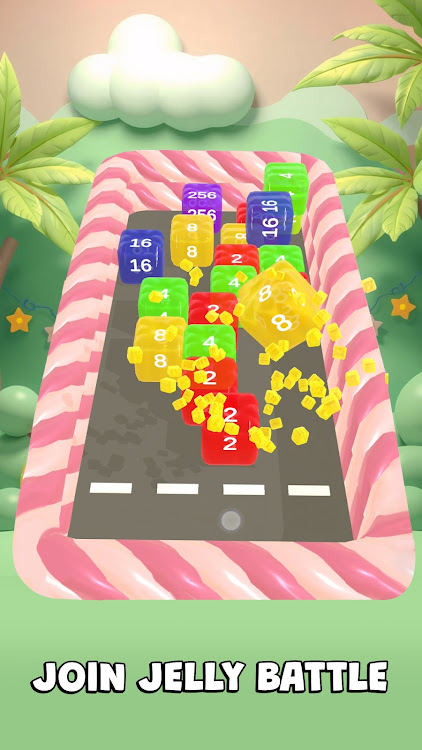 #8. Jelly Chain 2048 Cube Merge (Android) By: XGame Global