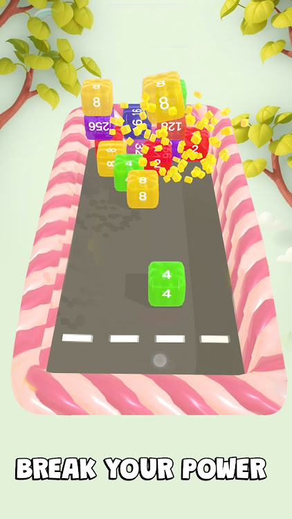 #9. Jelly Chain 2048 Cube Merge (Android) By: XGame Global