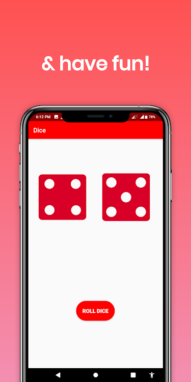 #9. Roll the Dice (Android) By: SmallBytes Corporation