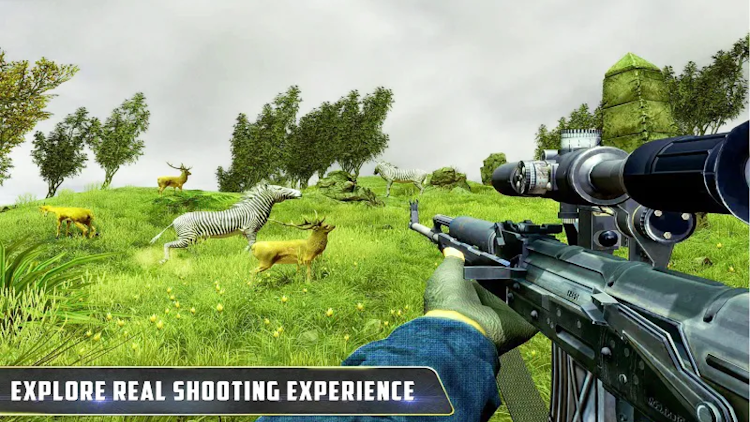 #2. Sniper Shooter Jungle Hunter (Android) By: World of Web- WOW