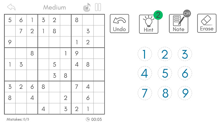 #5. Sudoku King® - Daily Puzzle (Android) By: Gametion