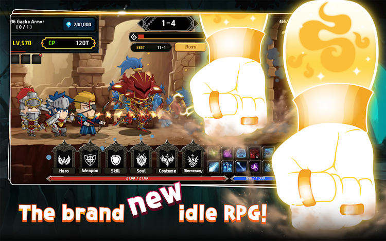 #10. [VIP] Mega Knight : Idle RPG (Android) By: SUPERCLAY Inc