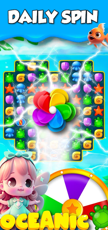 #5. Oceanic Merge 3 Puzzle (Android) By: Cool and Fun Games Ltd