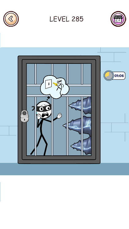 #2. Stick Robber: Brain Puzzle (Android) By: Happy Giggles