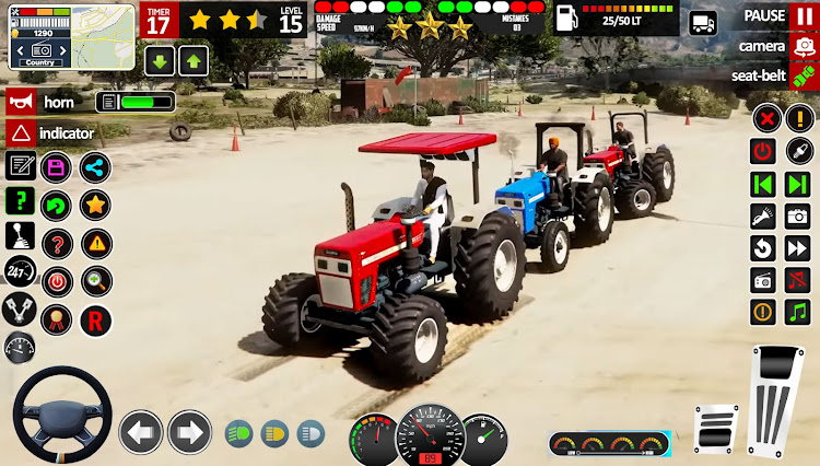 #5. Indian Tractor Game Farming 3d (Android) By: Gaming Street Inc.