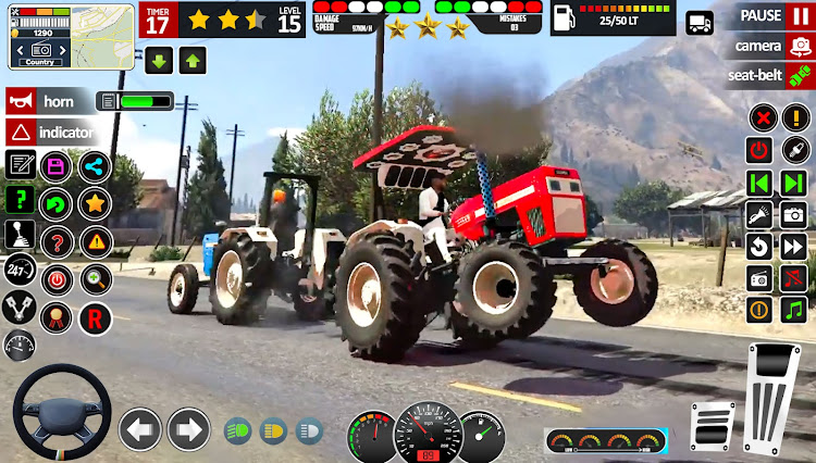 #7. Indian Tractor Game Farming 3d (Android) By: Gaming Street Inc.