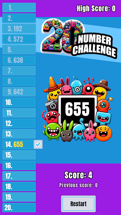 #2. 20 Number Challenge Game (Android) By: GGDS - Idle Tycoon Games