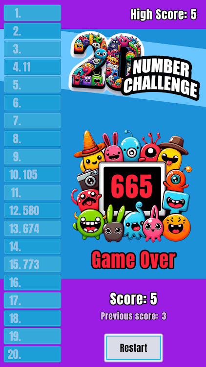 #4. 20 Number Challenge Game (Android) By: GGDS - Idle Tycoon Games