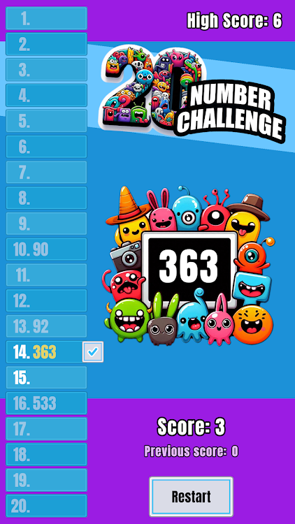 #10. 20 Number Challenge Game (Android) By: GGDS - Idle Tycoon Games