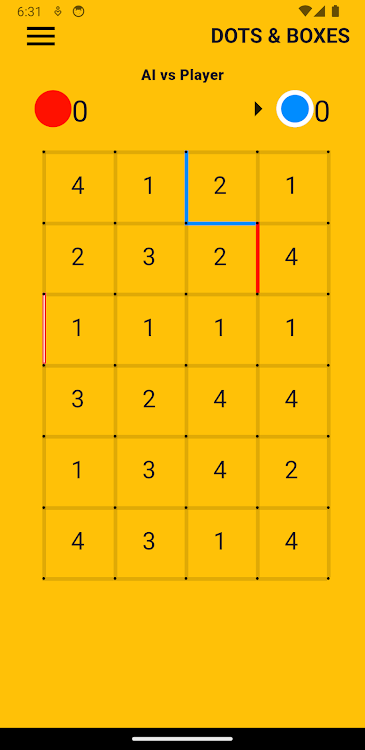 #3. DOTS & BOXES (Android) By: Murat Hodja