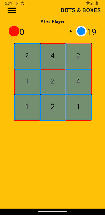 #5. DOTS & BOXES (Android) By: Murat Hodja