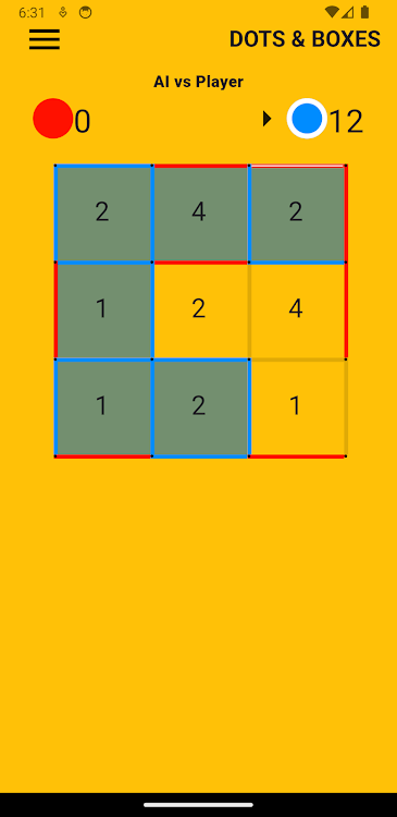 #4. DOTS & BOXES (Android) By: Murat Hodja