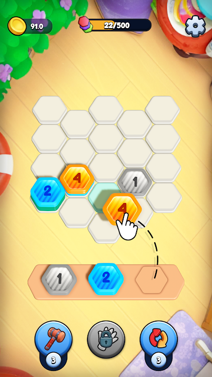 #6. Hexa Coin Sort Puzzle Game (Android) By: MadBull Studios