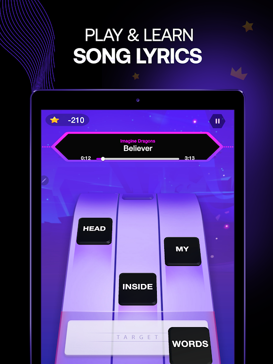 #6. Lyrics Star・Song Lyrics Tiles (Android) By: Escaped Pixels Ltd