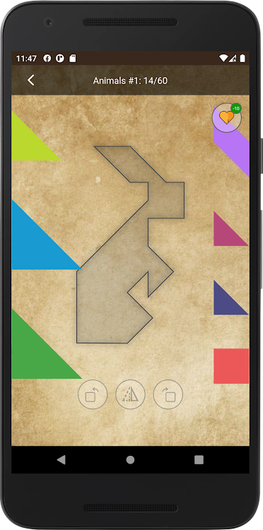 #4. Tangram FHD (Android) By: Green Ball Studio