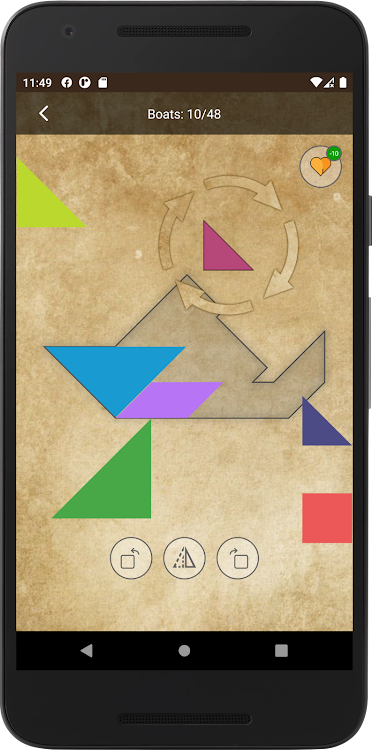 #5. Tangram FHD (Android) By: Green Ball Studio