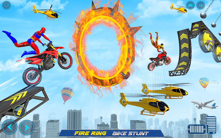 #9. GT Bike Stunt Motor Rider Game (Android) By: Game Sonic