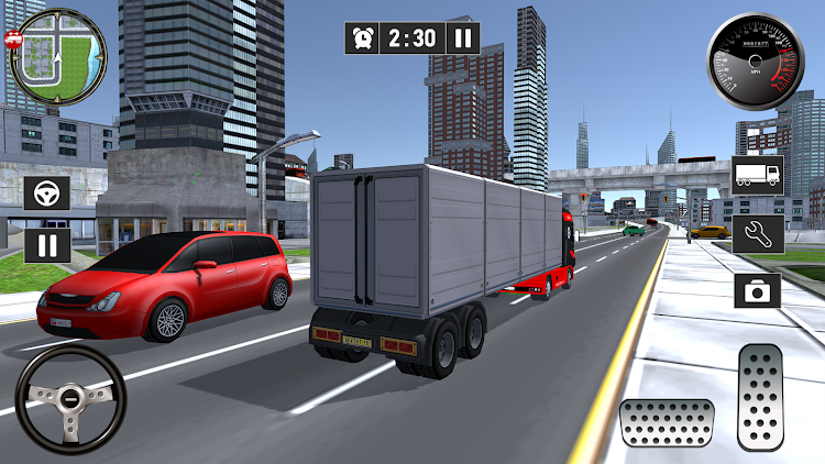 #3. Universal Euro Truck Simulator (Android) By: AJ Games 3D