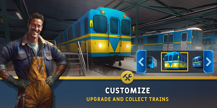 #7. Train Simulator: subway, metro (Android) By: Gem Jam