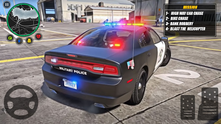 #2. Police Car Chase Criminal Game (Android) By: Elegant games