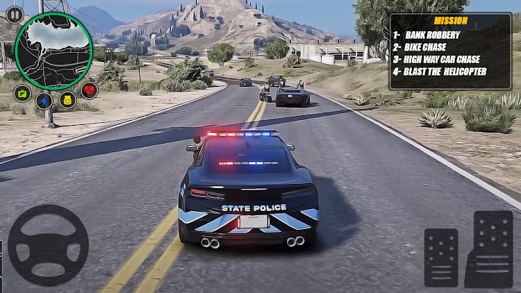 #7. Police Car Chase Criminal Game (Android) By: Elegant games