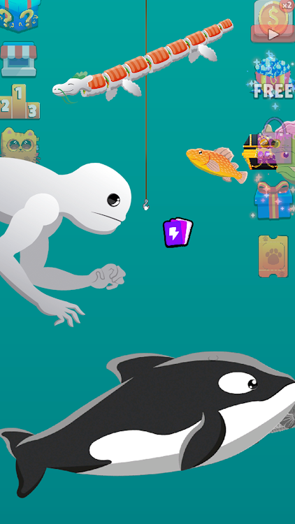 #4. One Fish: Fishercat Collector (Android) By: Treasure Hunters Games