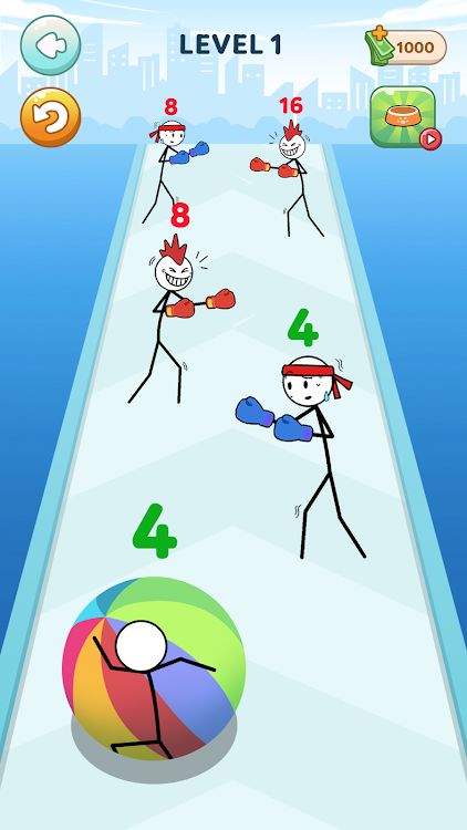 #2. Stickman Roll (Android) By: WEEGOON