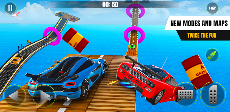 #4. Extreme Car Stunt Races (Android) By: LowByte Studio