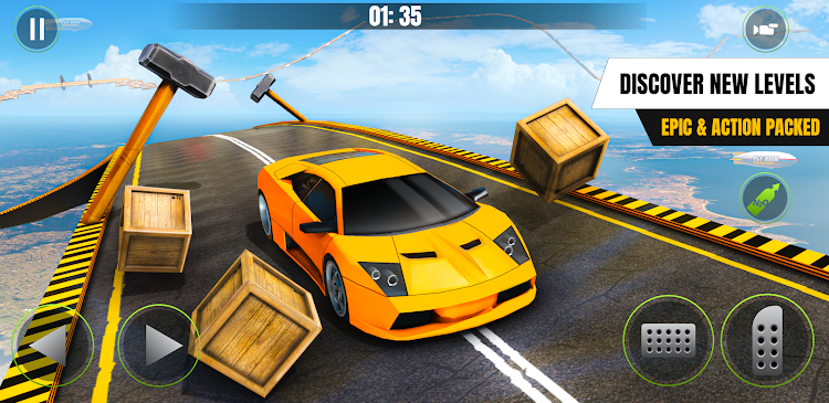 #6. Extreme Car Stunt Races (Android) By: LowByte Studio