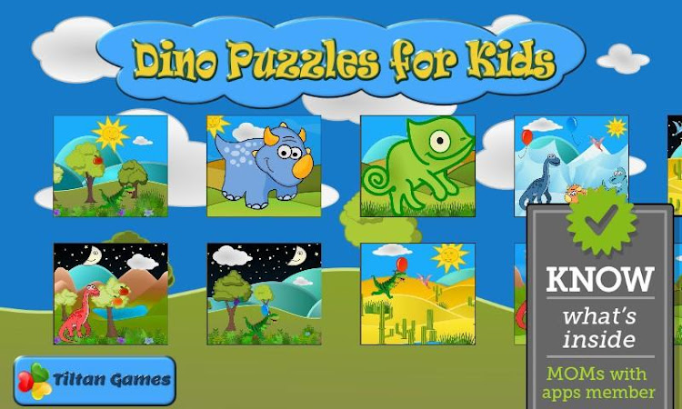 #6. Dino Puzzle Kids Dinosaur Game (Android) By: Tiltan Games