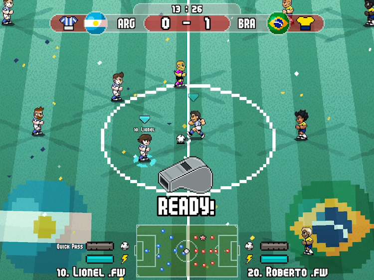 #9. Pixel Cup Soccer - Ultimate (Android) By: BATOVI Games