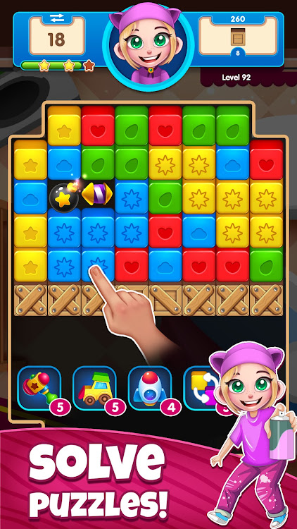 #2. Toon Block Blast Toys: Match 3 (Android) By: Super Unicorn Studio