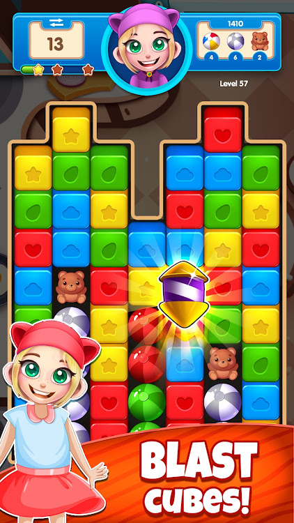 #5. Toon Block Blast Toys: Match 3 (Android) By: Super Unicorn Studio