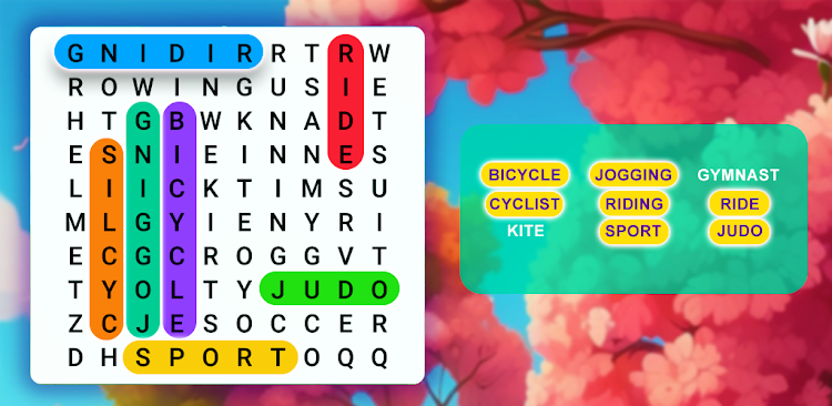 #6. Word Search - Game (Android) By: Astha Dhameliya