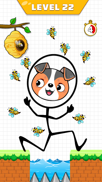 #3. Save The Dog - Dog vs Bee Game (Android) By: Game Shome Studio