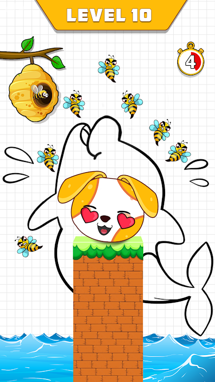 #9. Save The Dog - Dog vs Bee Game (Android) By: Game Shome Studio