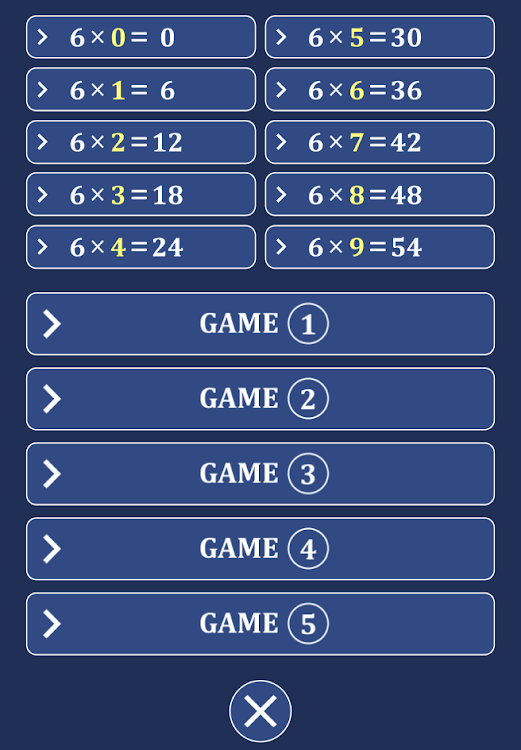 #10. Multiplication Tables (Android) By: MathyDevTeam