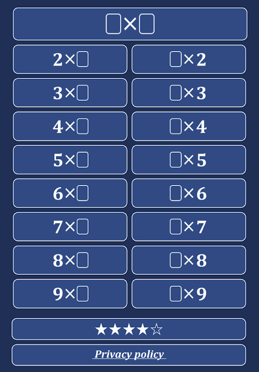 #9. Multiplication Tables (Android) By: MathyDevTeam