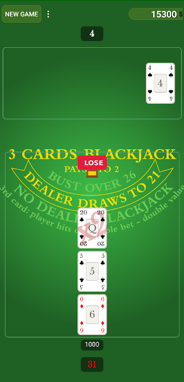 #5. 3 Cards Blackjack (Android) By: Božidar Petrović