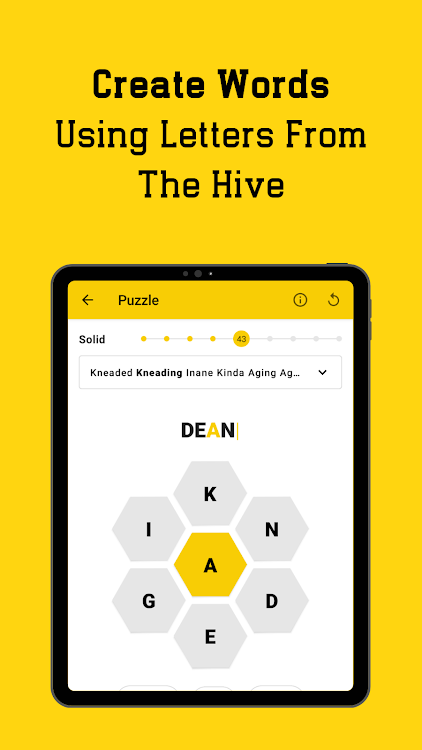 #2. Spelling Bee Word Puzzles (Android) By: Brain & Games