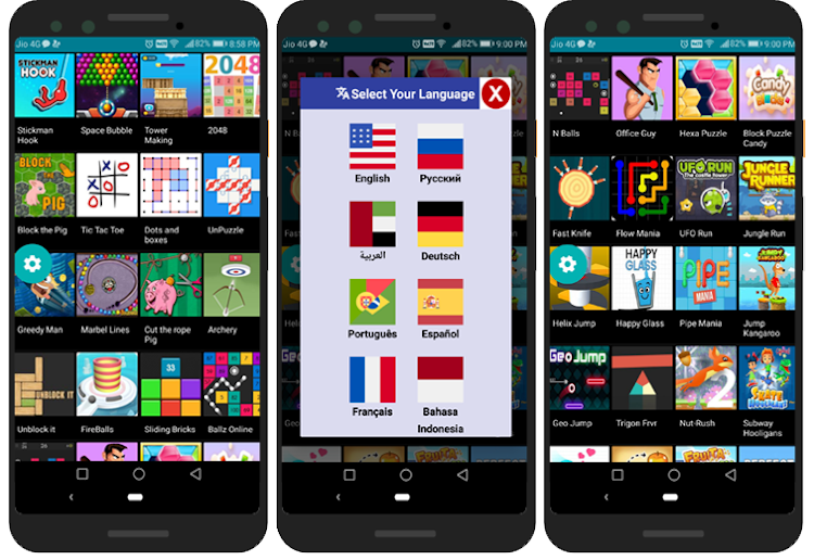 #8. Play 50 games :All in One app (Android) By: Video news & apps