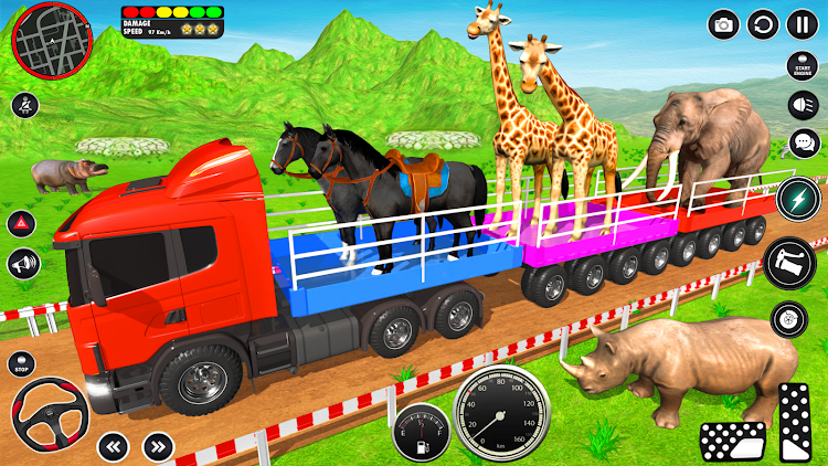 #8. Animal Transport Truck Game 3D (Android) By: Game Giant