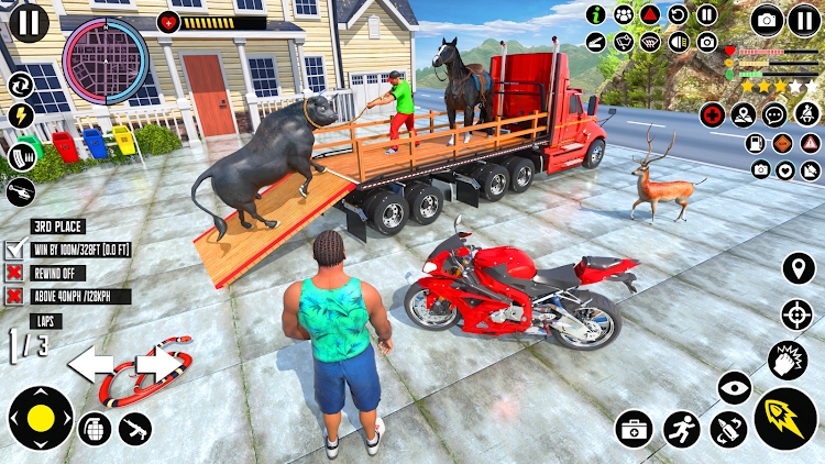 #9. Animal Transport Truck Game 3D (Android) By: Game Giant