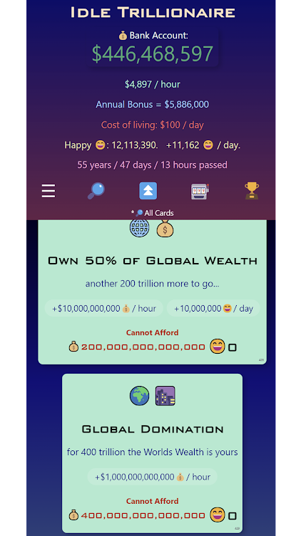 #6. Idle Trillionaire: Money Game (Android) By: theSlantedRoom