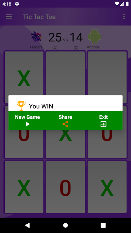 #5. Tic Tac Toe - Pro (Android) By: Sérgio Moreira