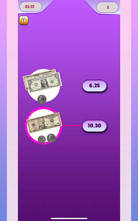 #3. Mathletix Money (Android) By: player1games