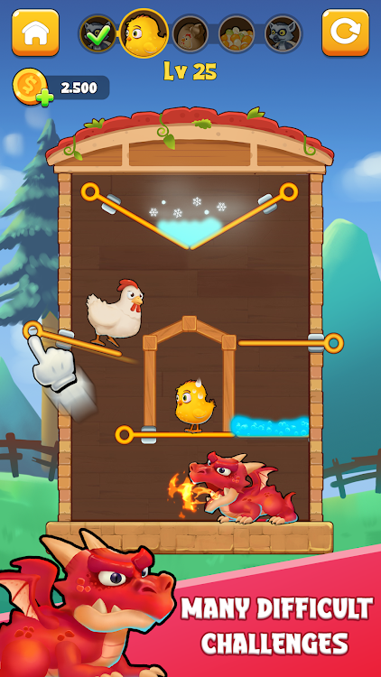 #3. Chicken Rescue: Pull The Pin (Android) By: CSCMobi Studios