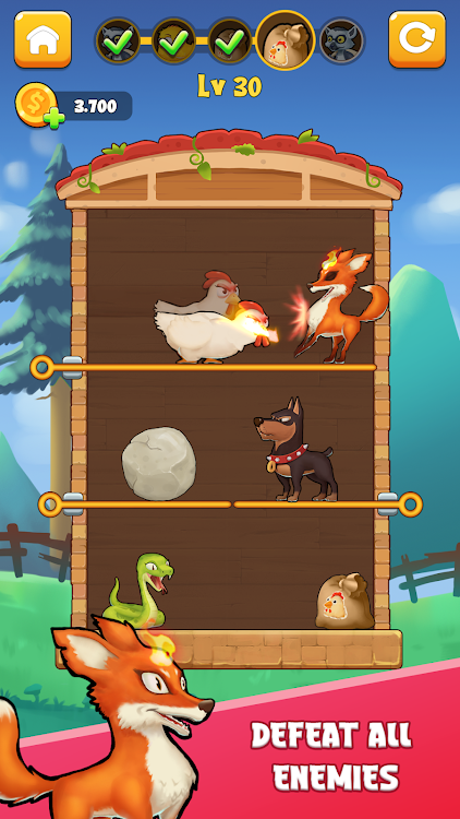 #4. Chicken Rescue: Pull The Pin (Android) By: CSCMobi Studios